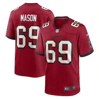 mens nike shaq mason red tampa bay buccaneers game player j